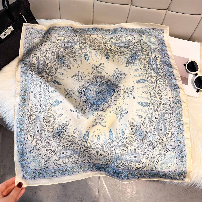 Șal cu imprimeu retro Cashew Pattern, din poliester, pentru femei, versatil pentru utilizare de zi cu zi, senzație elegantă de înaltă clasă, multifuncțional pentru călătorii și protecție solară la gât