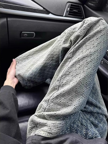 Newbridge férfi denimnadrág retro gradiens mosással, középmagas derék, laza egyenes szabás, tavasz–ősz