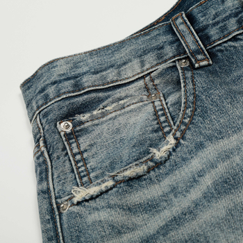 25 amerikai új modell, street-stílus, prémium mosott retro macskabajusz mintával, férfi lazább szabású farmer, Scimitar jeans