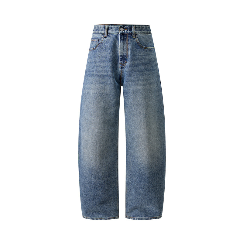 Légáteresztő Tencel-pamutból készült mosott denim nadrág férfiaknak, tavaszi stílus, amerikai retro, magas minőség, sokoldalú, egyenes szabás