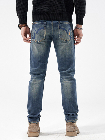 Love Clothes Season Férfi farmernadrág – magas minőség, európai stílus, egyenes szabású, mindennapi distressed farmer