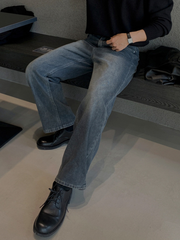 MYQ muške traperice ravnog kroja, proljeće, opuštena silueta, korejski stil, vrhunski dojam