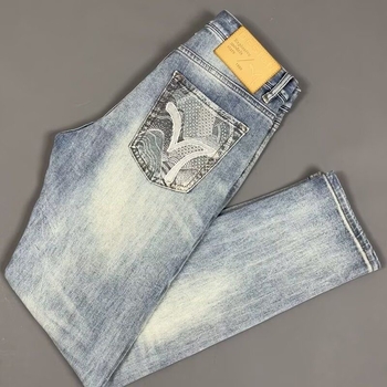 Muške traperice u američkom stilu, oprane vintage s izšivkom – visoka kvaliteta, slim-fit, ravni kroj, svakodnevne traperice