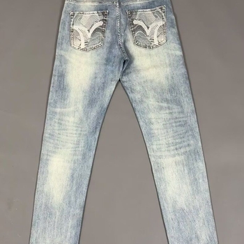 Muške traperice u američkom stilu, oprane vintage s izšivkom – visoka kvaliteta, slim-fit, ravni kroj, svakodnevne traperice