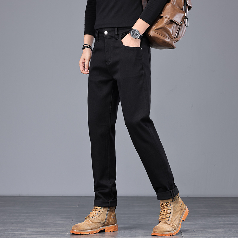 Lyocell férfi farmerok - Slim-Fit, rugalmas, egyenes szabású, európai prémium márka
