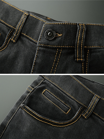 Muške traperice Lyocell denim – jesensko-zimski vintage kroj, uski kroj, rastezljive, svakodnevno nošenje