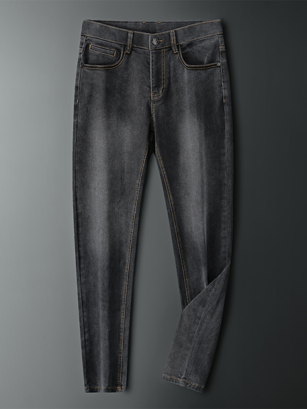 Muške traperice Lyocell denim – jesensko-zimski vintage kroj, uski kroj, rastezljive, svakodnevno nošenje