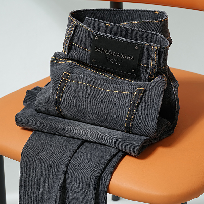Muške traperice Lyocell denim – jesensko-zimski vintage kroj, uski kroj, rastezljive, svakodnevno nošenje