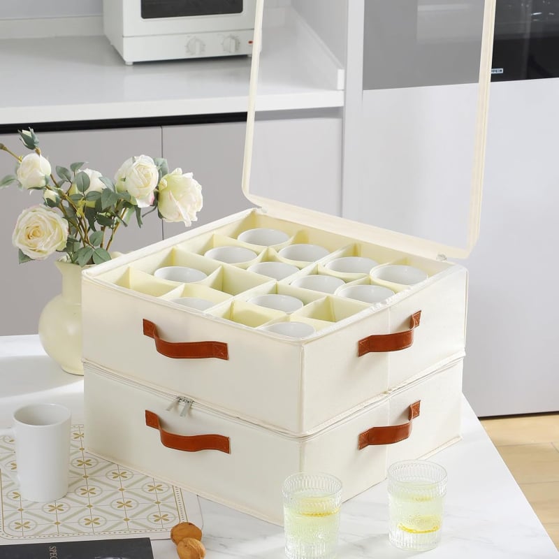 Sklopiva kutija za pohranu šalice od Oxford platna s prozirnim prozorom, organizator kuhinje i za piknik, dimenzije 53×42×33 cm, kapacitet 10–20 L