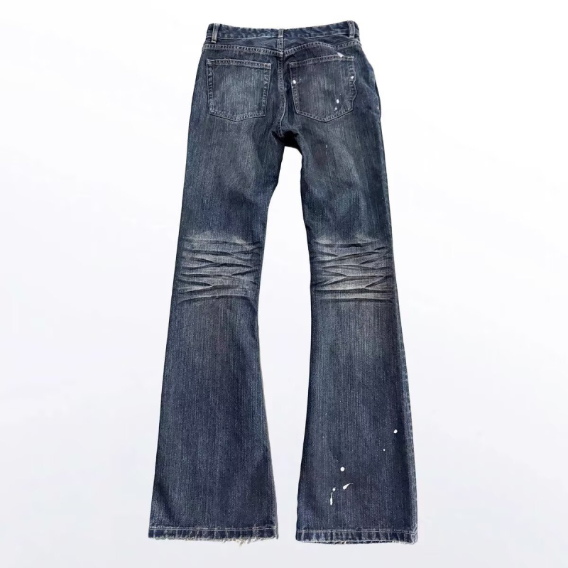 Férfi farmernadrág tavasz-ősz, plusz méret, magas elasztikusság, slim fit, egyenes szár, mikro-flare