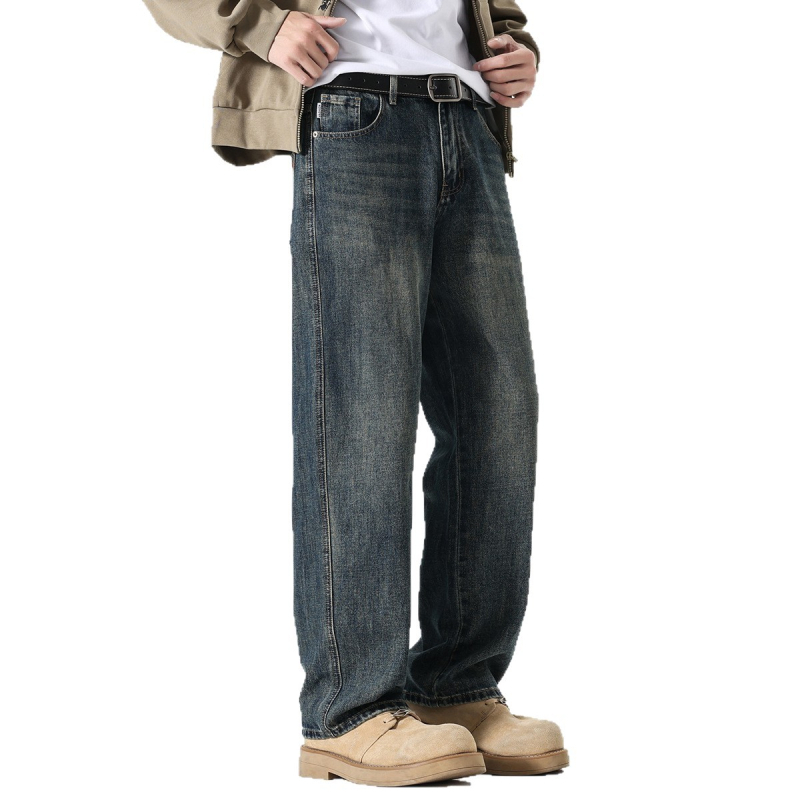 Muške traperice ravnog kroja, denim, ležerna silueta, casual stil, jesen 2025