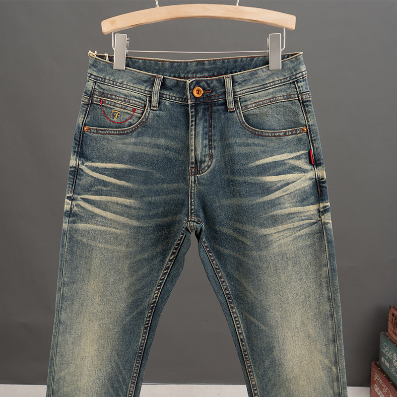 Muške traperice za proljeće 2025 – visoka kvaliteta, slim-fit, straight kroj, retro pranje