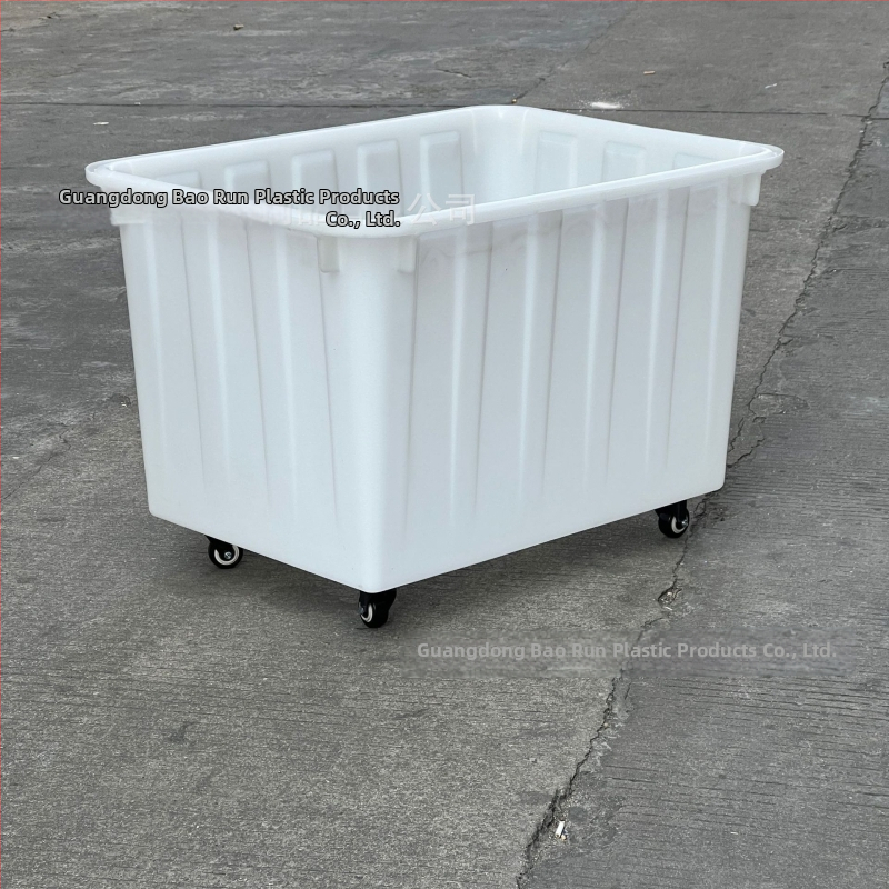 Plastový prepravný box s kolieskami, objem 160 l, rozmery 795×580×480 mm, červený