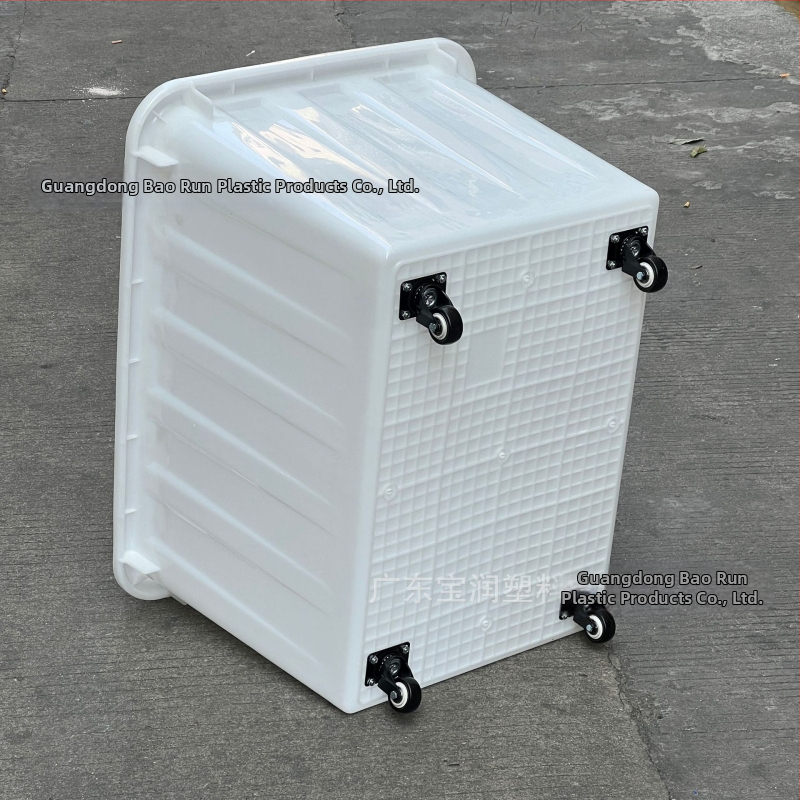 Plastový prepravný box s kolieskami, objem 160 l, rozmery 795×580×480 mm, červený