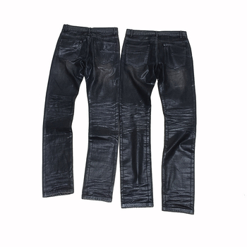 Ghost Claw Fekete viaszosított farmer – Slim straight szabás, Macska bajusz részlet