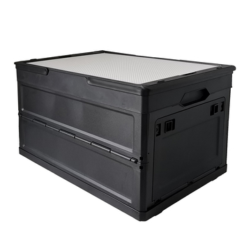 Sklopivi organizator prtljažnika s bočnim otvaranjem, za automobil, PP plastična kutija za pohranu, 30–40 L, dimenzije 53,5 × 35,5 × 29,5 cm, za piknik
