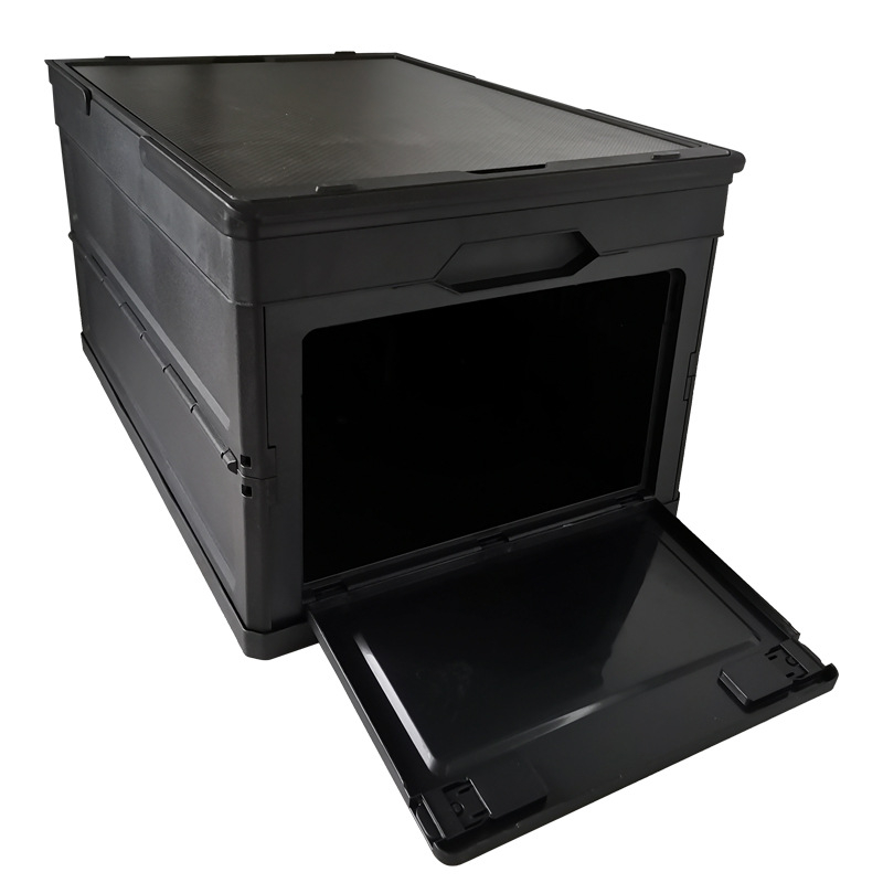 Sklopivi organizator prtljažnika s bočnim otvaranjem, za automobil, PP plastična kutija za pohranu, 30–40 L, dimenzije 53,5 × 35,5 × 29,5 cm, za piknik