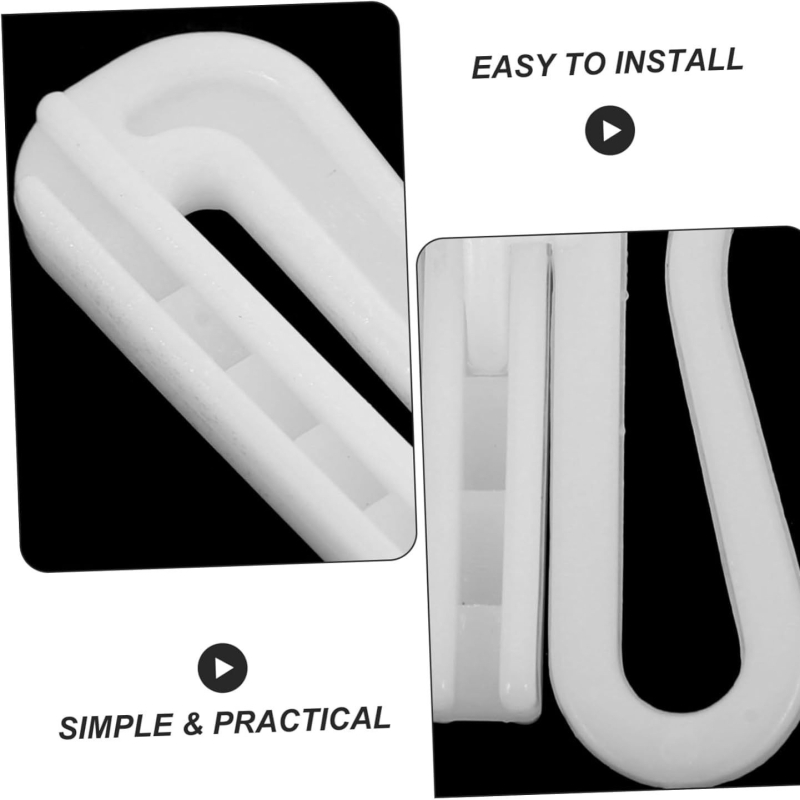 Kuke za zavjese od 70 mm, podesive za podizanje, s PVC trakom, set od 40 komada, plastični dodaci za zavjese