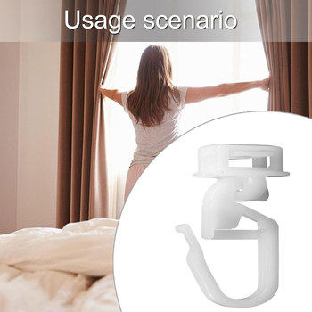 Kuke za tračnicu zavjese, set od 50 komada, jednostavna ugradnja, tiho djelovanje, kompatibilno s različitim sustavima tračnica za zavjese