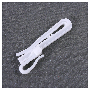 Podizna kuka za zavjese, plast, bijela, veličine 7 cm i 9 cm