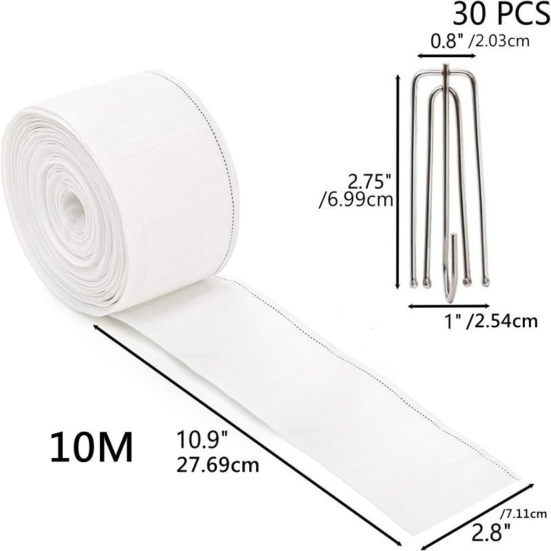 10 m tkanina za zavjese s 30 metalnim kukicama