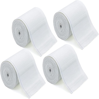 Platnena traka za zavjese, 3 m, set od 4 kom.; 8 cm debeli pojačani kuka za zavjese, dodaci pribor