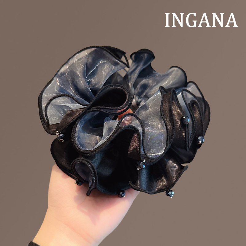 Satenski scrunchie od satena s plisama u stilu tuš-slike, za žene, elegantan i visokokvalitetan dodatak