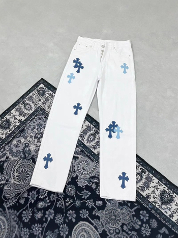 Cro Cross Blue Label farmernadrág – laza, egyenes szabás, fehér denim