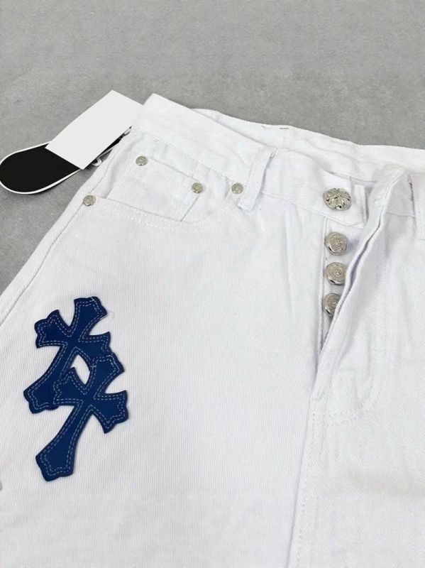Cro Cross Blue Label farmernadrág – laza, egyenes szabás, fehér denim