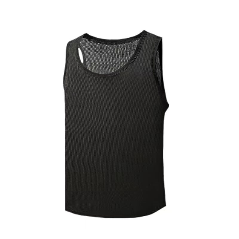 Pánske tielko na leto, plus veľkosť, z ice silk sieťoviny