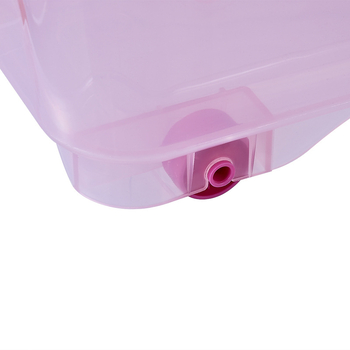 Camellia velika plastična kutija za pohranu s poklopcem i kotačićima – prozirna kutija za odjeću, 55 L, dimenzije 58.5×45.4×34 cm (Model 2825)