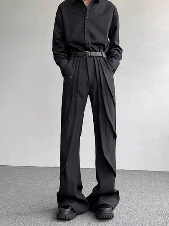 Muške hlače u američkom casual stilu, streetwear s dizajnerskim štihom, slobodan kroj, elegantan pad, visokokvalitetne urbane hlače