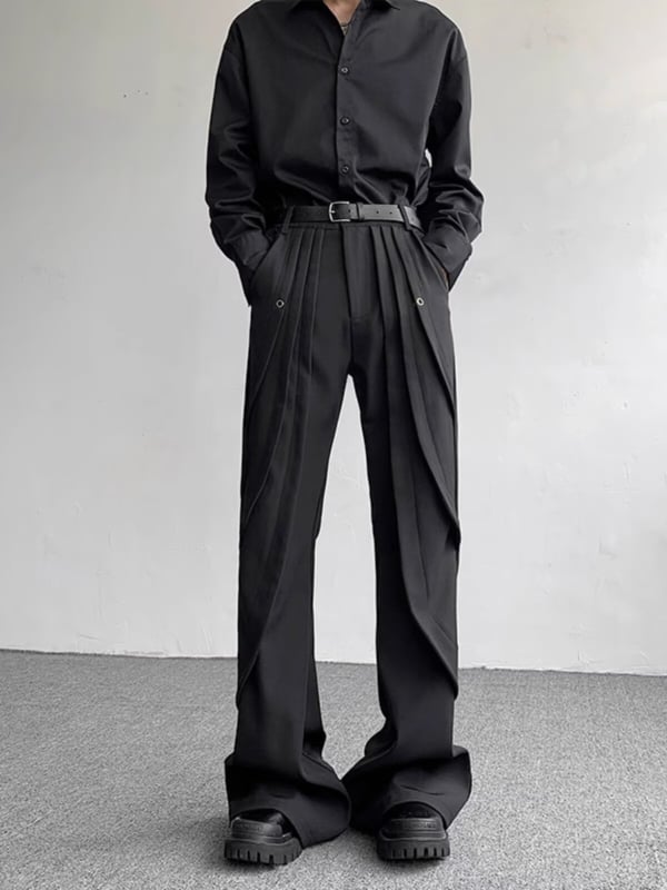 Muške hlače u američkom casual stilu, streetwear s dizajnerskim štihom, slobodan kroj, elegantan pad, visokokvalitetne urbane hlače