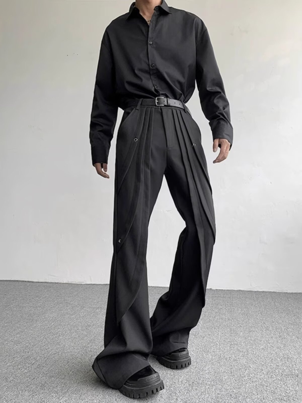 Muške hlače u američkom casual stilu, streetwear s dizajnerskim štihom, slobodan kroj, elegantan pad, visokokvalitetne urbane hlače