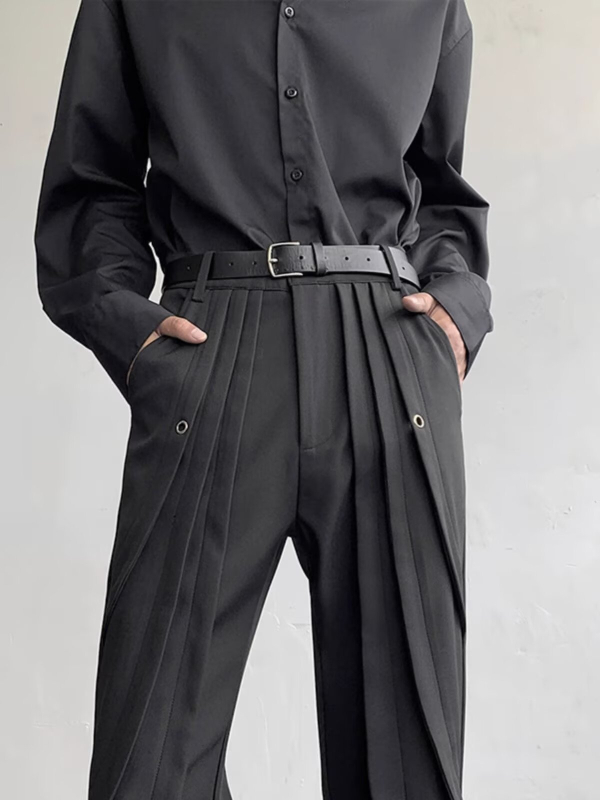 Muške hlače u američkom casual stilu, streetwear s dizajnerskim štihom, slobodan kroj, elegantan pad, visokokvalitetne urbane hlače