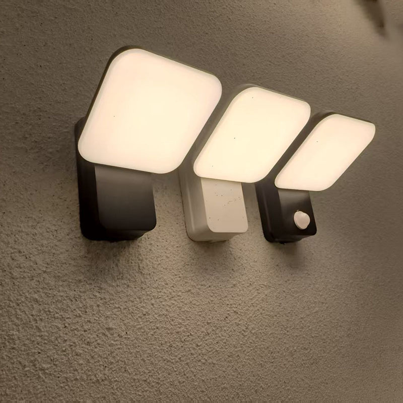 Φωτιστικό τοίχου εξωτερικού χώρου LED IP65 αδιάβροχο με αισθητήρα για κήπο, βεράντα και μπαλκόνι