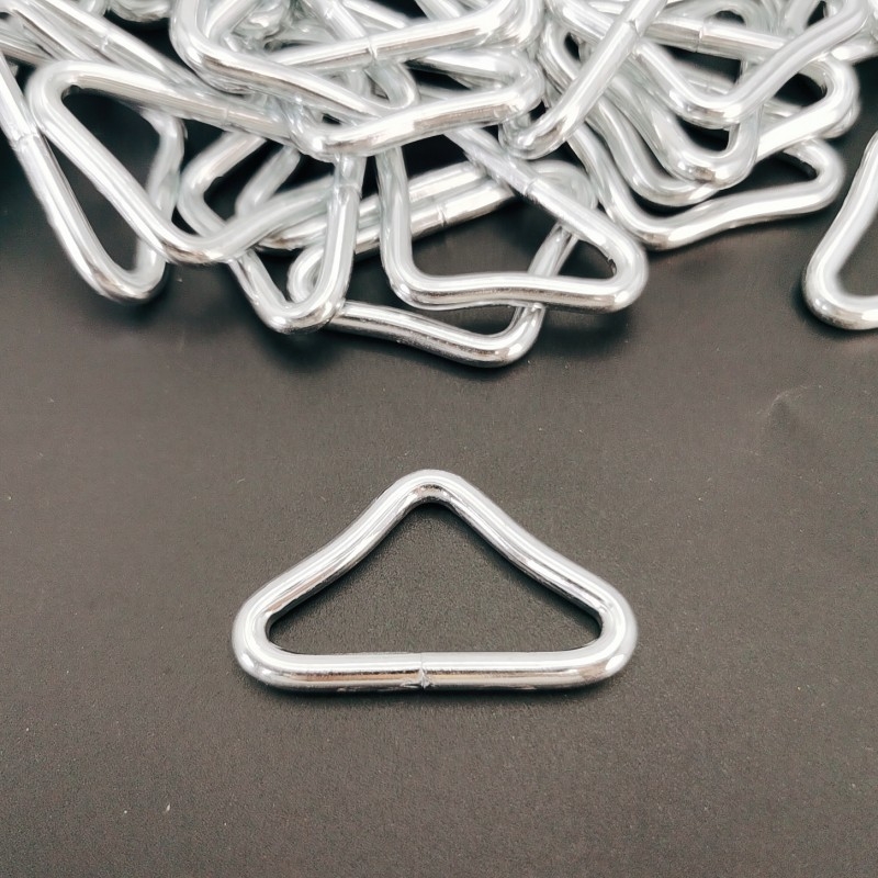 100 darabos fém háromszög alakú csat 3,8 cm, táskákhoz és pántokhoz