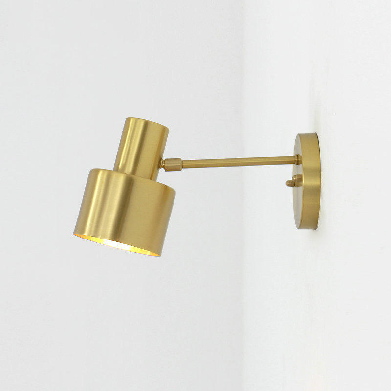 Bakrena stenska lampa, dansk-nordijski minimalistički stil za spavaću sobu, noćna lampica uz krevet i retro rasvjeta za ogledalo za šminku