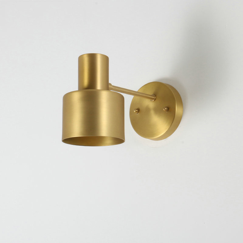 Bakrena stenska lampa, dansk-nordijski minimalistički stil za spavaću sobu, noćna lampica uz krevet i retro rasvjeta za ogledalo za šminku
