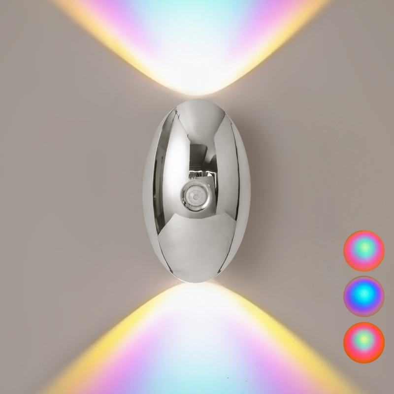 Prilagođena bežična LED zidna lampa s magnetskim držačem, noćna svjetiljka s senzorom pokreta za stepenice i spavaću sobu