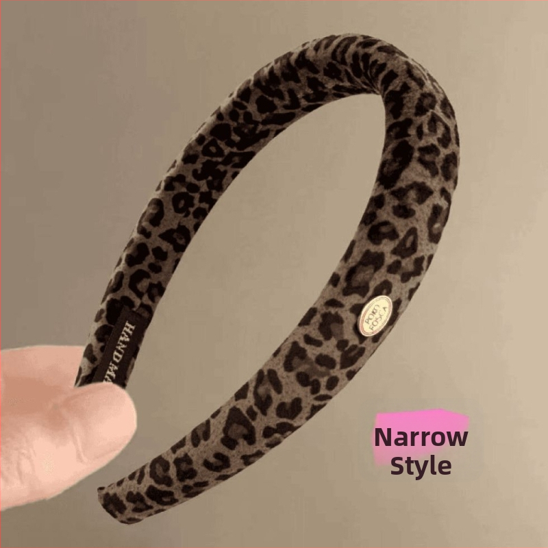 Shibuya štýl: leopardný vzor, zlatá ozdoba na vlasy, ženská vysoká spona do vlasov, retro cestovný doplnok