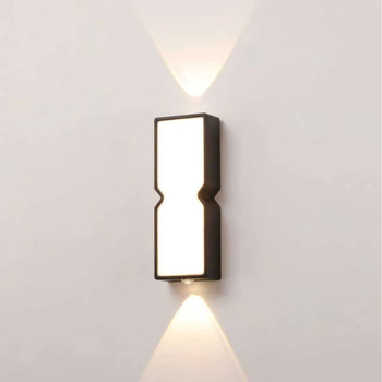 LED εξωτερικός τοίχος φως, αδιάβροχο IP65, φωτισμός πάνω-κάτω, ευρωπαϊκό στυλ μινιμαλιστικό, διπλής κεφαλής