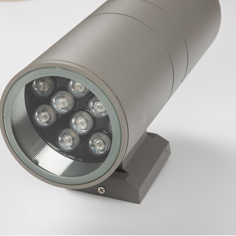 LED zidno svjetlo po narudžbi, moderan minimalistički dizajn, osvjetljenje gore-dolje, okrugla glava, dostupno u verzijama s dvostrukom ili jednostrukom glavom, vanjsko osvjetljenje zida.