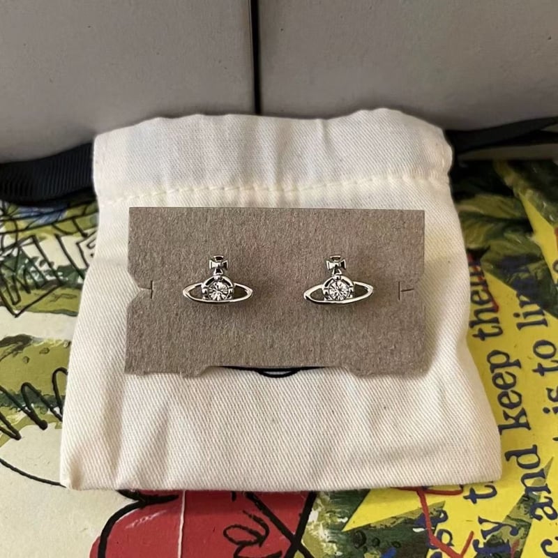 Mini Saturn naušnice - unisex, dizajn planete, jednostavan stil, boja postojana