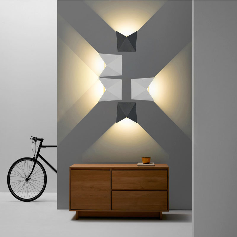 Moderna minimalistička LED zidna svjetiljka, DIY dizajn, s jednom glavom, kreativno osvjetljenje za dnevni boravak i spavaću sobu