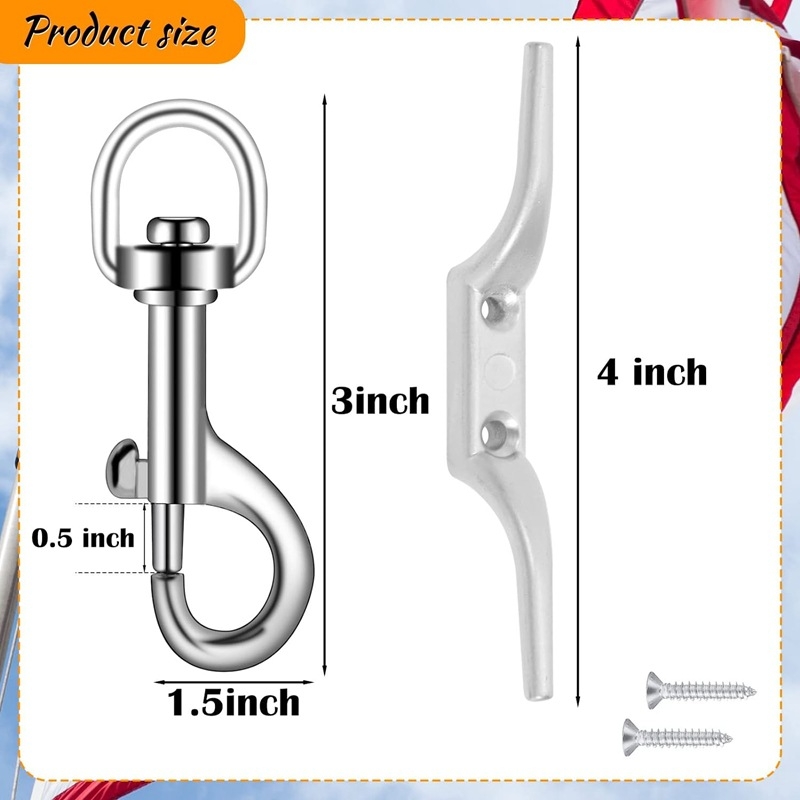Set za zavjese: 6 mm šnir za zavjese, dužina 30 m, 4 pozicijska kuka, uključeni vijci