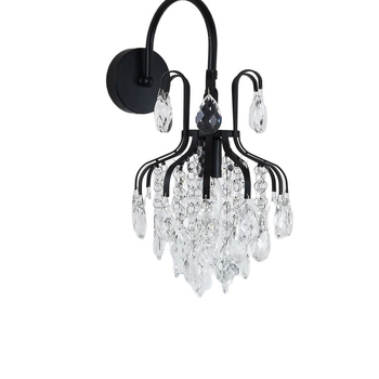 Kristalna zidna lampa u francuskom vintage stilu za spavaću sobu