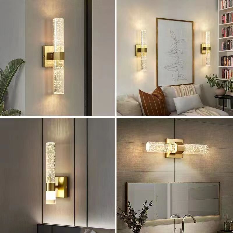 Kristalna zidna svjetiljka, moderni minimalistički stil, za dnevni boravak, spavaću sobu, ured, hodnik i hotelski hodnik