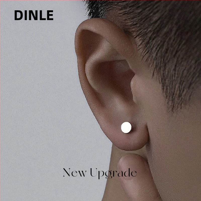 S999 čisto srebro, minimalistične ravne naušnice za uho, unisex, geometrijski stil