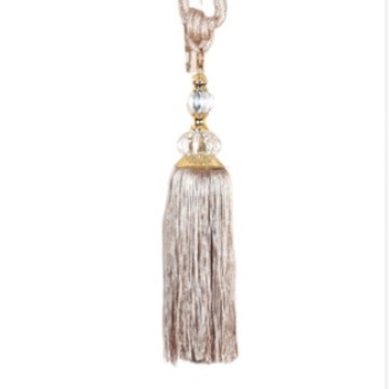 Franjuri pentru perdea cu bilă de agățare, șnur reglabil și clemă fără cui — accesorii de lux pentru decor de înaltă clasă